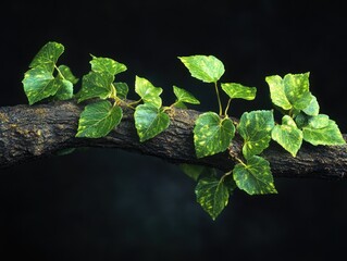 Canvas Print - Tree Branch with Green Leaves