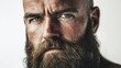 © STwul - Intense man, beard, portrait, studio, background