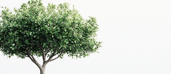 Green tree isolated on white background; website, design