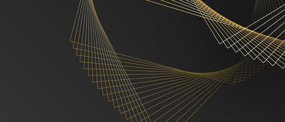 Wall Mural - abstract black and gold luxury cover template banner background