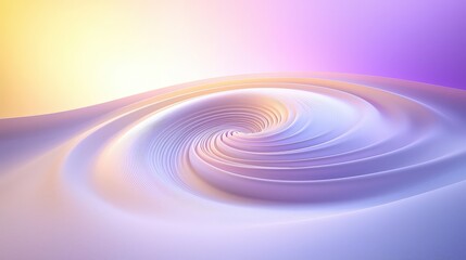 Wall Mural - Elegant, flowing abstract lines in a swirling pattern, layered with lavender, purple, and pastel gradients, radiating a sense of motion 