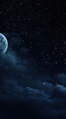Wall Mural - blue wallpaper moon astronomy outdoors.