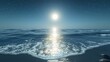 © ABIDZAR ALFAREZ - Tranquil Night Ocean Scene Moonlit Waves Stars