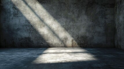 Canvas Print - Shadows and Sunlight in an Abandoned Room