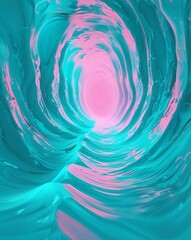 Wall Mural - bright turquoise blending into soft aqua neon glow gradient background