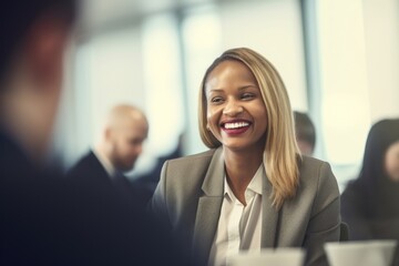 Wall Mural - Woman smiling meeting adult smile.