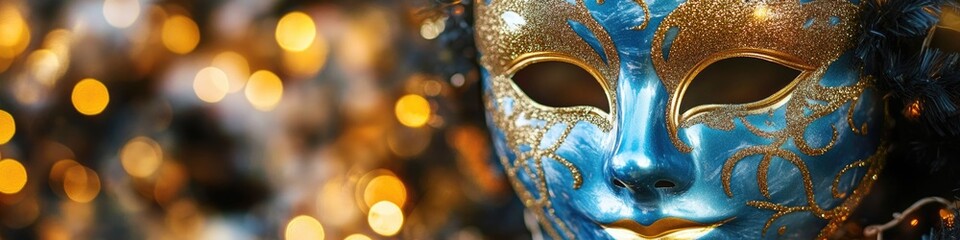 Wall Mural - a detailed view of a mask with glowing lights behind, suitable for various themes and scenes