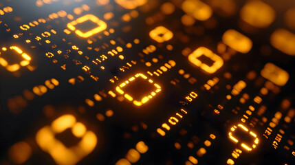 glowing binary code stream, digital data flow, technology background