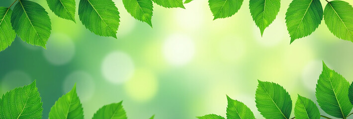 fresh green natural leaves create soothing background pattern