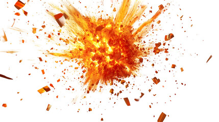 Aufkleber - Intense Fiery Explosion Abstract Dramatic Orange Flame Burst Dynamic Impact Background