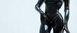 © STwul - Black latex bodysuit, studio shot, minimalist background, fashion