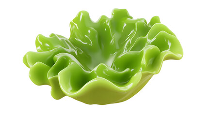 Aufkleber - Vibrant Green Leaves in Elegant Organic Botanical Design
