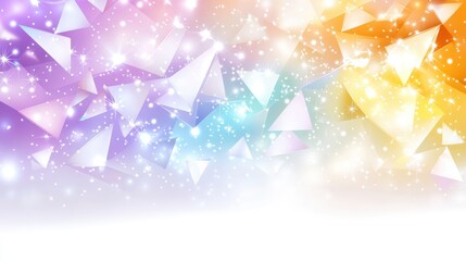 Wall Mural - colorful abstract background with triangular shapes and soft sparkling lights in gradient design
