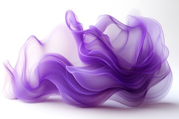 Canvas Print - Abstract Purple Wave Form Swirling Design