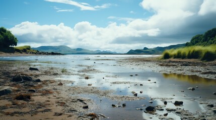 Wall Mural - Rain, sea water and blue sky  HD 8K wallpaper Photographic Image