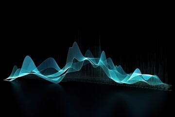Blue wave graph line light backgrounds nature night.