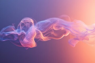 Poster - Colorful smoke swirling in artistic formations against a gradient backdrop