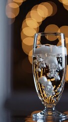 Poster - A dramatic shot where the drink’s effervescence is illuminated by a warm, swirling bokeh, highlighting the sense of celebration.