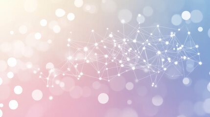 abstract network connections on pastel background