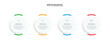 © mahaputrarahadian11 - Minimal Business Infographics template. Timeline with 4 steps, options and marketing icons .Vector linear infographic with four circle conected elements. Can be use for presentation