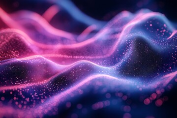 Aufkleber - Colorful waves of light create a mesmerizing abstract background with dynamic patterns and textures