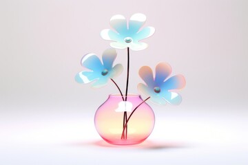 Poster - Spring flower plant vase.