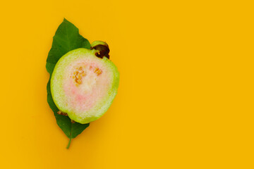 Wall Mural - Fresh tropical pink  guava fruit