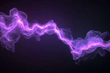 Poster - A cinematic, slow-shutter shot capturing a bright purple lightning bolt snaking across a dark sky, with motion blur adding an explosive VFX touch,