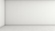 © Planetz - 3D Render of an Empty White Wall Background Ideal for Presentations, Mockups, and Design Projects in Interior Spaces and Commercial Use
