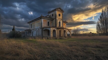 Wall Mural - Deserted house in moody setting.