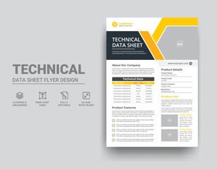 Wall Mural - Technical Data Sheet Template Design