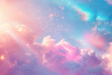 Wall Mural - holographic cloud on sky background backgrounds outdoors nature.