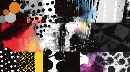Fototapete - Vibrant Multicolored Abstract Geometric Art Background with Dynamic Patterns and Textures