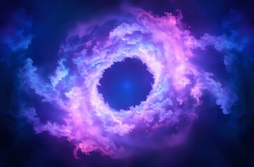 Wall Mural - Cosmic Vortex: Vibrant Galaxy Portal in Deep Space