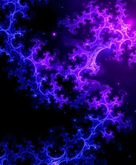 Wall Mural - Cosmic Dance of Purple and Blue Nebula