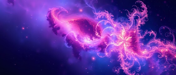 Wall Mural - cosmic dance of colors: vibrant galaxy nebula wallpaper