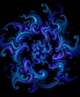 © Taria Technology - Vibrant Mandelbrot Set Fractal Wallpaper in Purple and Blue