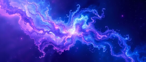 Wall Mural - cosmic nebula galaxy - vibrant galactic structure in deep space