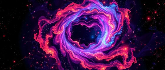 Wall Mural - Vibrant Galactic Odyssey - Swirling Nebulae and Celestial Wonder
