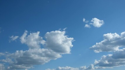 Wall Mural - white clouds and blue sky .time lapse