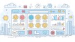 © Chon.Design - Client relationship management, CRM dashboard with happy customer icons, digital business, simple line
