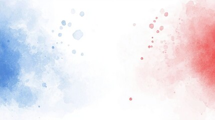 Wall Mural - Blue and Red Watercolor Wash Background