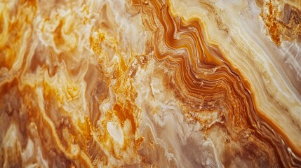 Wall Mural - Abstract natural stone texture with warm earthy tones and wavy patterns