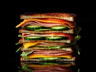 Wall Mural - Close up of sandwich