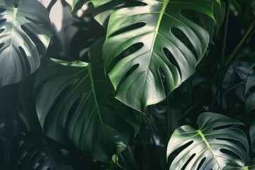 Canvas Print - Monstera plant backgrounds tropics.