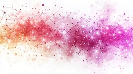 Abstract network connection, vibrant colors, digital background