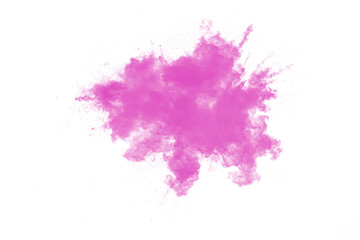 Wall Mural - pink cloud of powdery dust is floating in the air. the color is vibrant and eye-catching, and the te