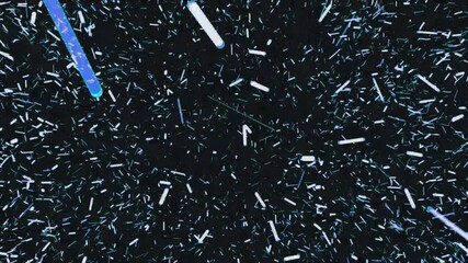 Abstract blue particles animation, glowing energy, futuristic background