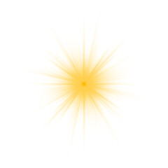 Wall Mural - transparent yellow sunlight special lens flash light effect. sun light with glare. golden flash png.