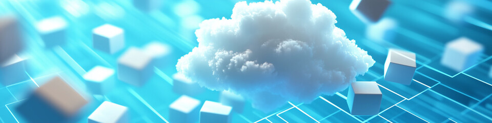 Cloud computing digital information and cyberspace background